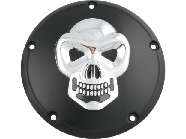 Skull Derby Cover 5-hole Black Chrome 