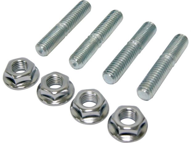 Exhaust Studs and Nut Kit Exhaust Studs and Nuts Kit Chrome 