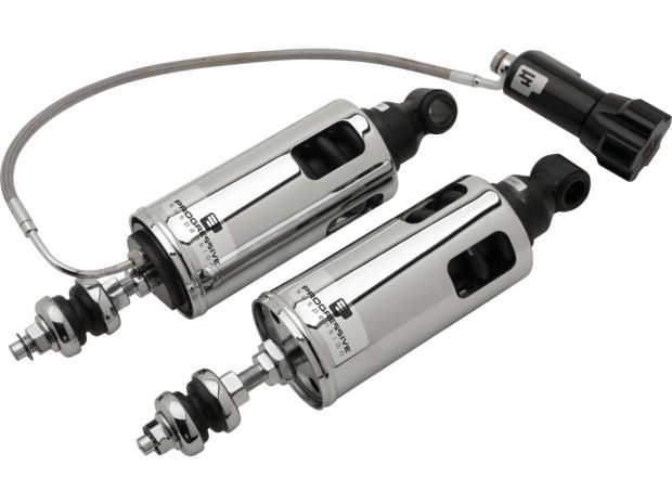 422 Series with Remote Adjustable Preload Twin Shocks With remote preload adjuster Chrome 