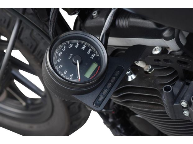 Speedometer Relocation Bracket Black Powder Coated 