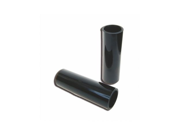 Straight Upper Fork Cover Black Gloss Powder Coated 