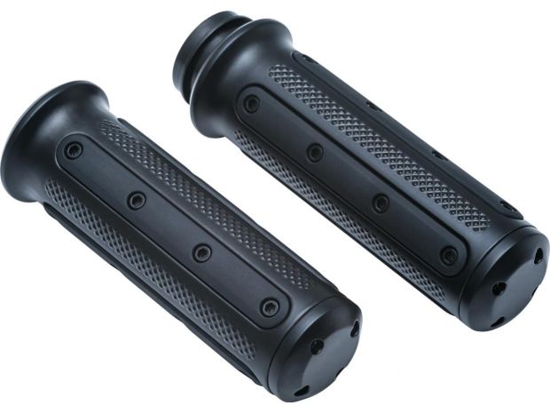 Heavy Industry Grips Black Satin 1" Throttle By Wire 