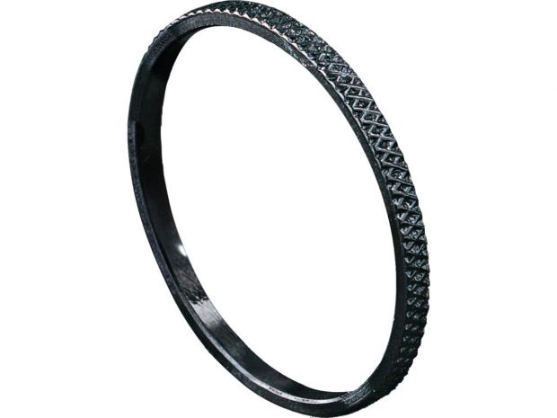 Knurled Accent Rings Black 