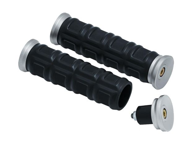 Dillinger Open Ends Grips Silver 1" Throttle By Wire Throttle Cables 