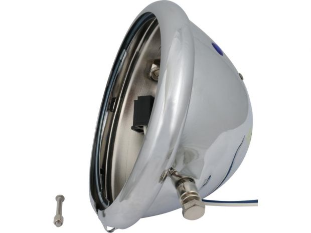 Bates Style 5 3/4" Headlight Housing Chrome 