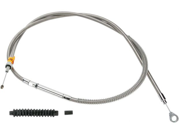 Stainless Braided Clutch Cable Standard Length Stainless Steel Clear Coated 51" 