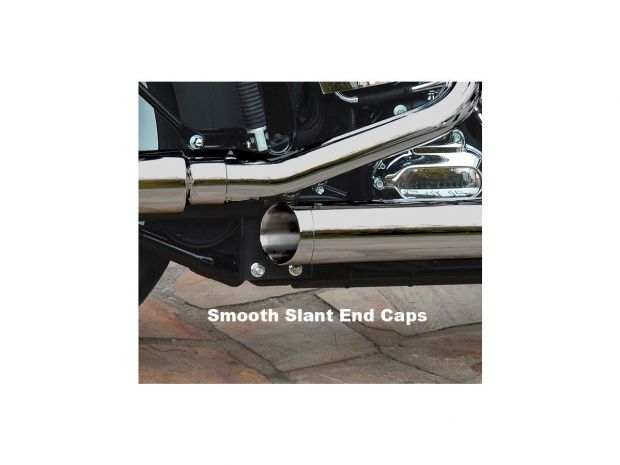 Gun Smooth Slip On Mufflers Sland End Cap Black Show Chrome 