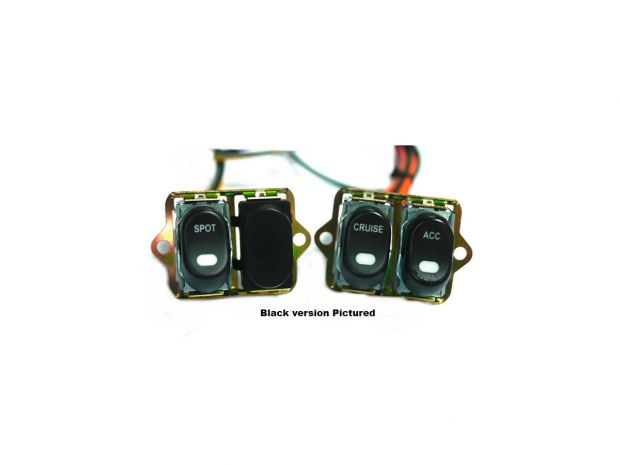 Fairing Rocker Switch Kit Spot/Accessories/Cruise Chrome 