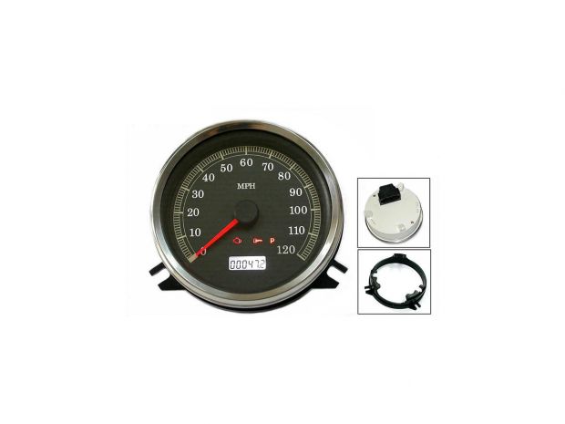 OE-Style Speedometer Scale: 120 mp/h; Scale Color: black Black 114.3 mm 