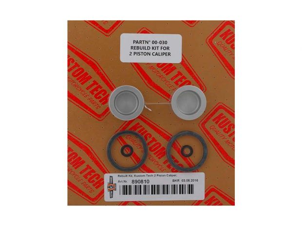 Rebuilt Kit, Kustom Tech 2 Piston Caliper, with Pistons 