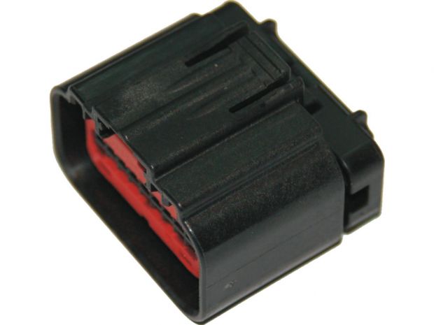 18-Position Female Power Connector With Terminals Black 