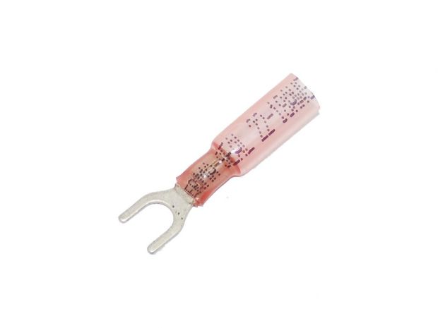 0,7-1,2 mm Heat Sealable Fork Terminal Pink 