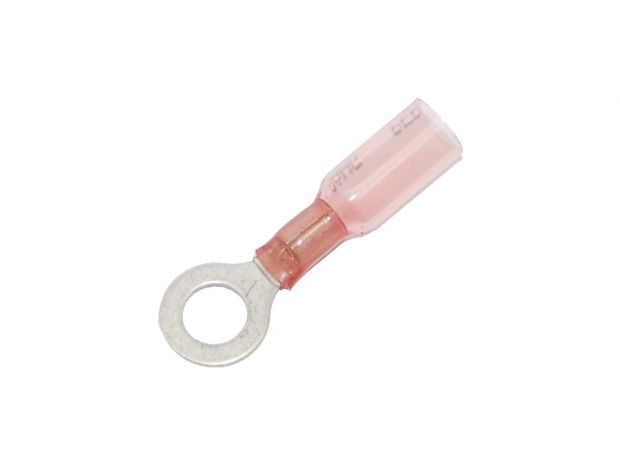 Ring Terminal 0,7-1,2 mm Heat Sealable #.25" Pink 