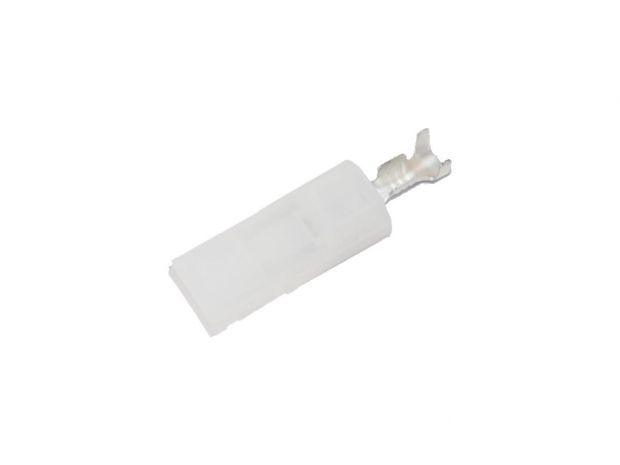 Socket Housing With Terminal for OEM Speaker AMP .187" Female White White 