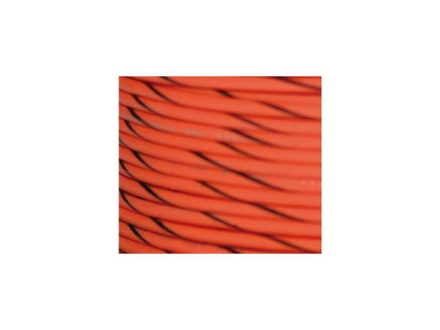 OEM Colored 1mm Wire Spools Orange, Black Stripe 