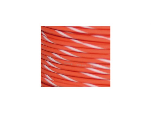 OEM Colored 1mm Wire Spools Orange, White Stripe 