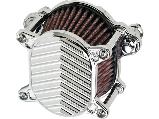 Omega V-Fin Air Cleaner Chrome 