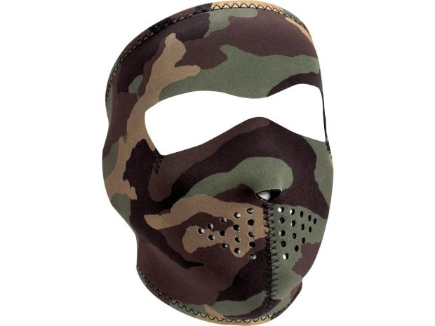 Woodland Camo Neoprene Full Face Mask 