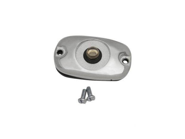 Smooth Master Cylinder Cover With sight glass Chrome 