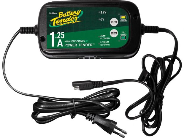1.25 Amp, 6/12V Dual Select, Lead Acid/Lithium Battery Charger 1.25A 