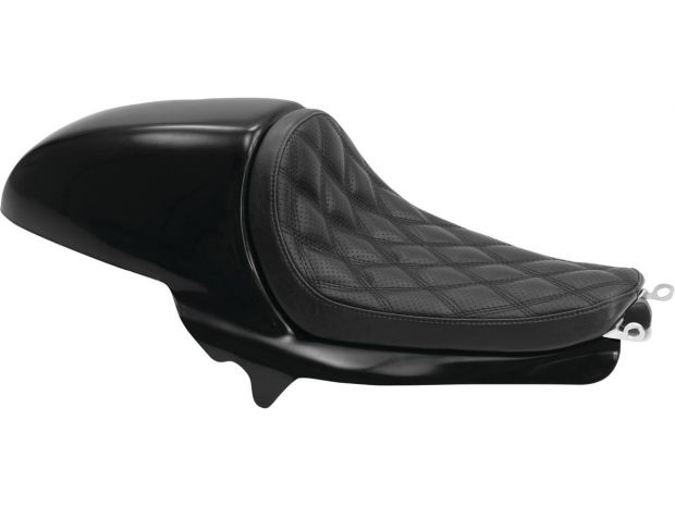 Boss Diamond Solo Seat For RSD Cafe Tail Section Black Vinyl 