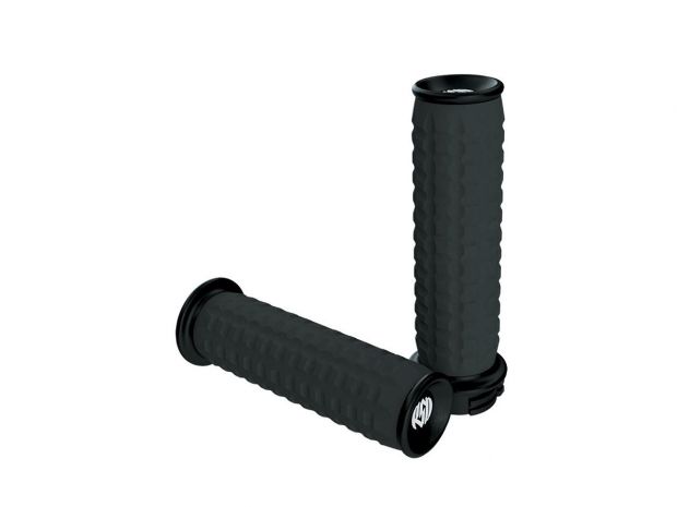 Traction Grips Gloss Black 1" Throttle By Wire 