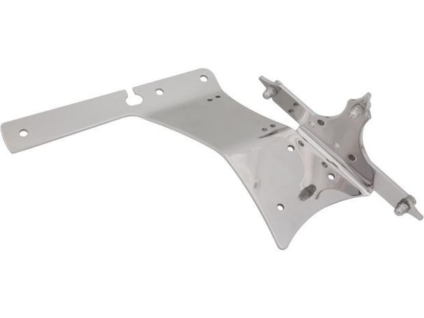 Fender Strut Side Mount License Plate Bracket for Sportster Models Aluminium Polished 
