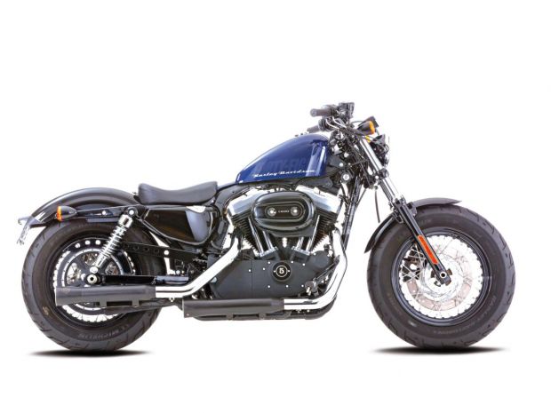 Double Groove Slip-On Mufflers Black Satin 