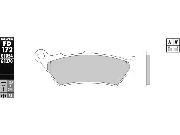 Sintered G1370 Brake Pads Sinter Front 