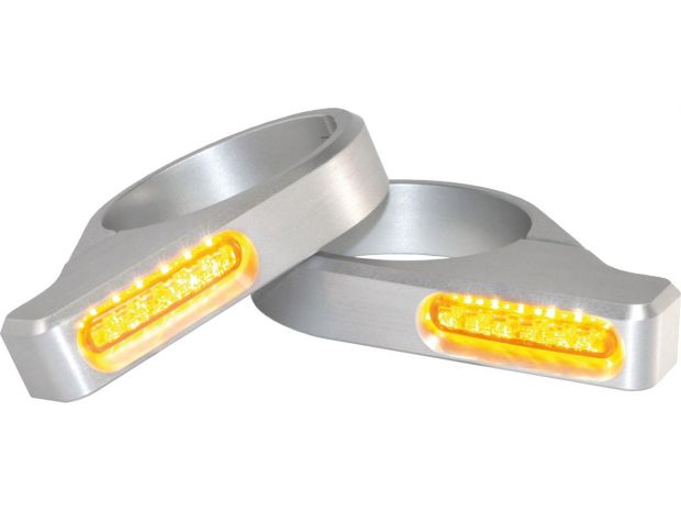 ZC-Line Classic LED Turn Signal Silver Anodized Clear LED 