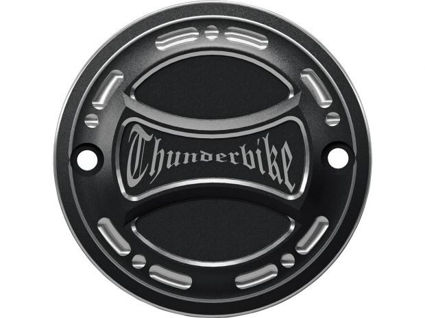 Torque Point Cover With Thunderbike Logo, 2-hole Bi-Color Anodized 