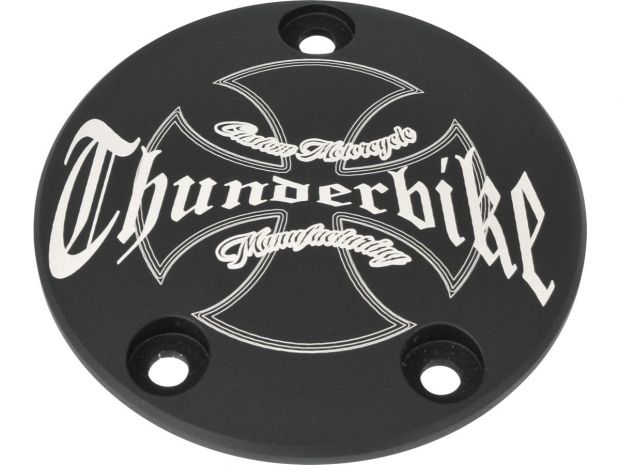 Thunderbike Point Cover 3-hole, with Thunderbike Logo Black 