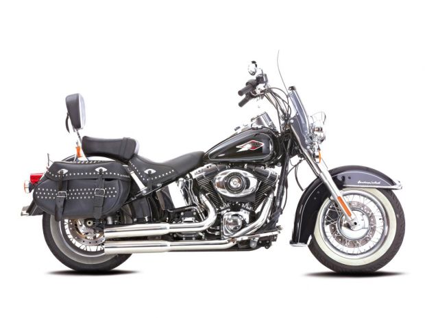 Double Groove 2 in 2 Exhaust System Polished 