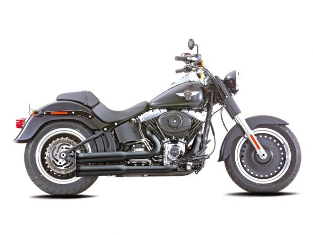 Double Groove 2 in 2 Exhaust System Black Satin 