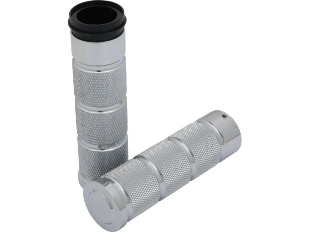 Stroker Grips Chrome 1" Throttle By Wire 