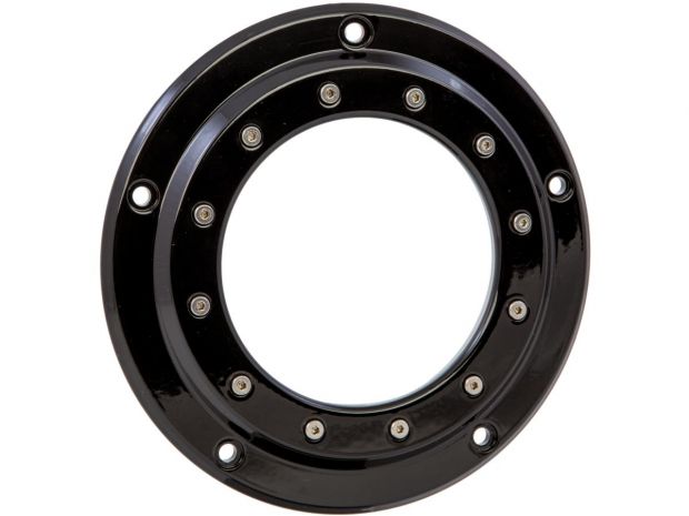 Porthole Derby Cover 5-hole Gloss Black 