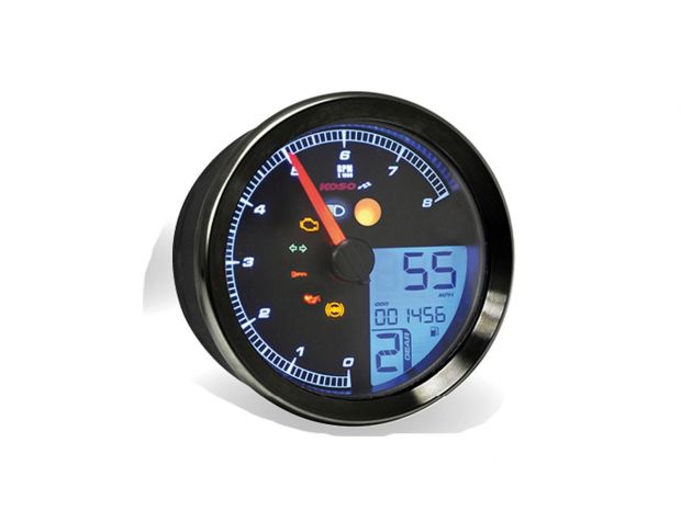 HD-01-04 Speedometer/Tachometer for HD-1-04 Scale: 225 mph; 360 km/h; Scale Color: black 85.7 mm 