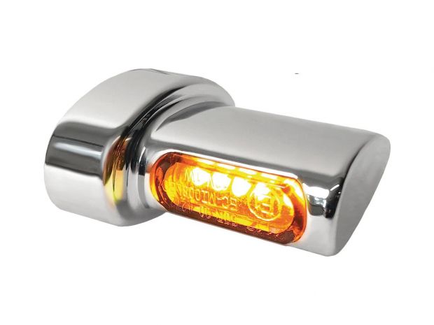 Winglet Micro LED Turn Signals Chrome Smoke LED 