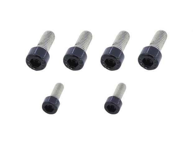 Footrest Screw Kits Gloss Black Powder Coated 