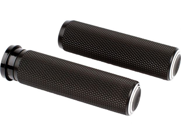 Dual Ring Fusion Grips Black Anodized 1" Throttle By Wire 