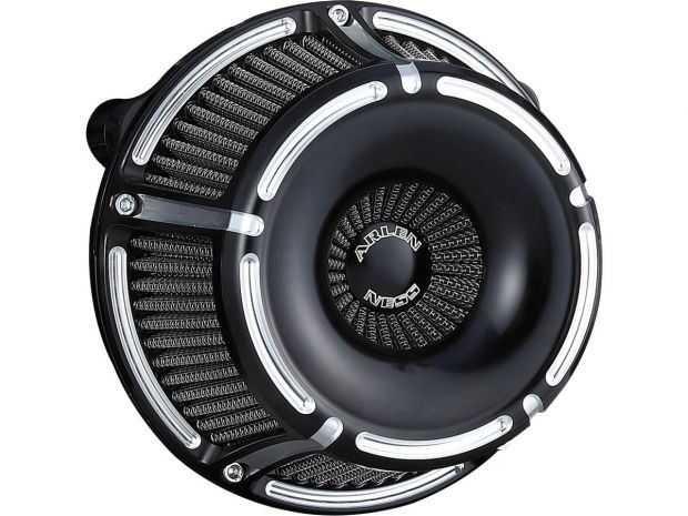 Slot Track Inverted Series Air Cleaner Black Anodized 