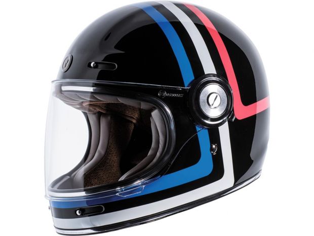 Newport (T-1) Retro Full Face Helmet Americana Tron | XS