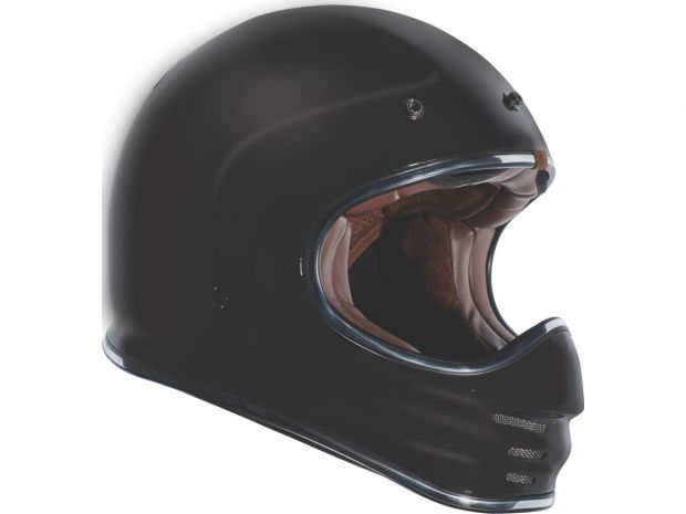 Baja (T-3) Retro MX Helmet Flat Black | 2XL