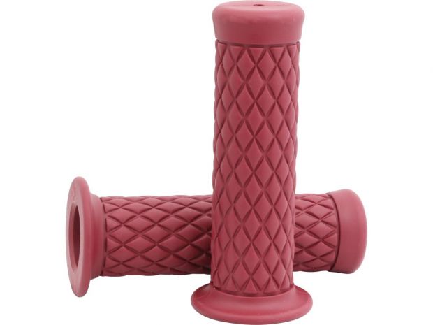 Brooks Grips Dark Red 1" Throttle By Wire Throttle Cables 