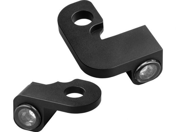 NANO Series LED Turn Signals Black Anodized Smoke LED 