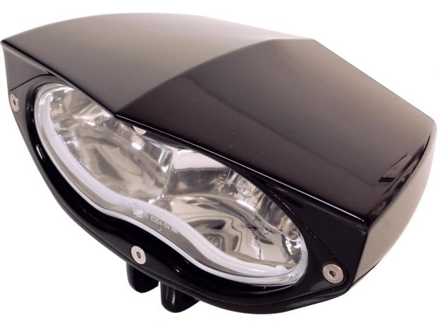 Time Crack Scheinwerfer Clear Lens Black Powder Coated 