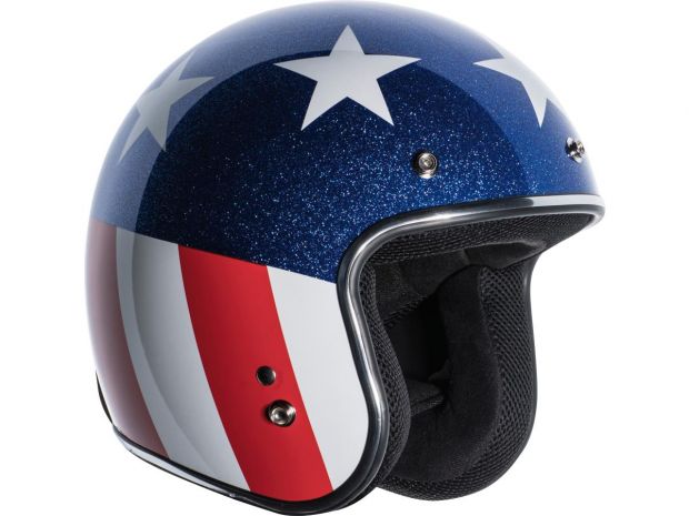 Del Mar (T-50) ECE Open Face Helmet Captain Vegas RWB | L