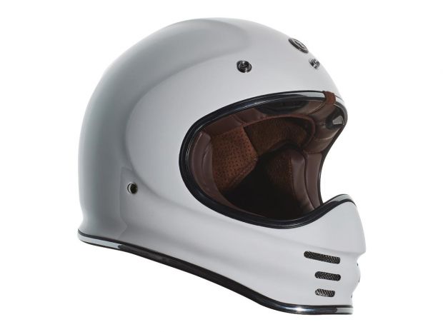 Baja (T-3) Retro MX Helmet Gloss White | XL