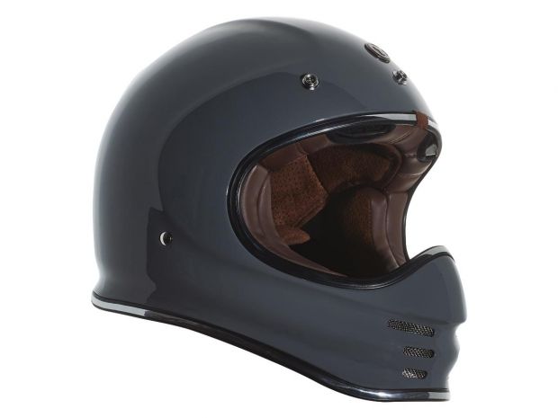 Baja (T-3) Retro MX Helmet Gloss Gray | 2XL
