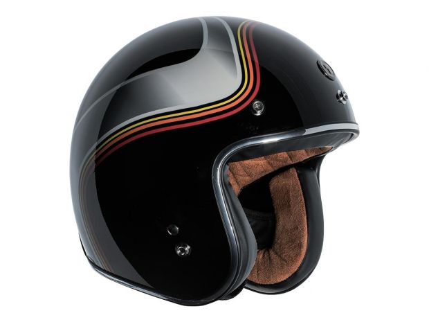 Del Mar (T-50) ECE Open Face Helmet Black Luminous | XS